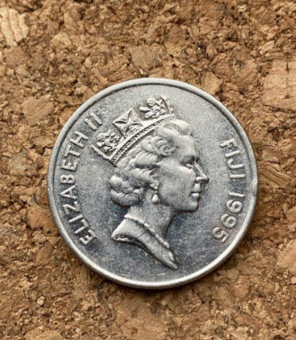  Fidschi 20 Cents 1995 | Herrliches Motiv | Königin Elizabeth II   