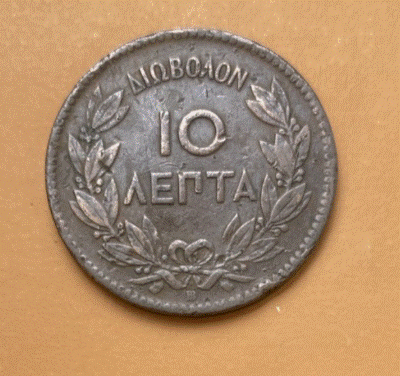  Griechenland 10 Lepta 1869 König Georg I.   