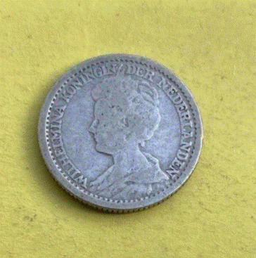  Niederlande 25 Cents 1914 Silber Alte Münze   