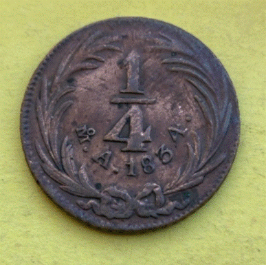  Mexiko 1/4 Real 1834 | Uralt   