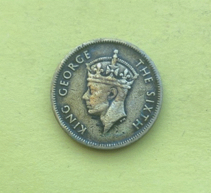  Hongkong 10 Cents 1948 - König George VI British Empire Kolonie - Top Erhaltung   