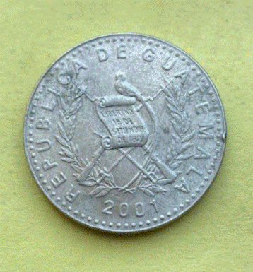  Guatemala 1 Quetzal  2001   