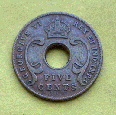 Britisch-Ostafrika 5 Cent  1942 | George VI.   