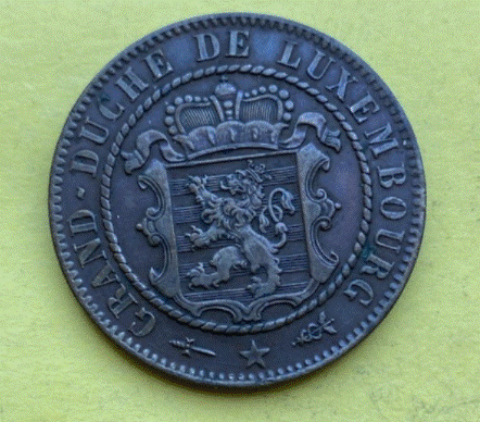  BRONZE - Luxemburg 10 Centimes 1870 Wilhelm III.   
