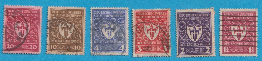  Deutsches Reich Marken Mi.199 - 204 kompl gest.   