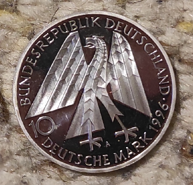  Deitschland 10 Mark 1996, SILBER, 150 Jahre Kolpingwerk   