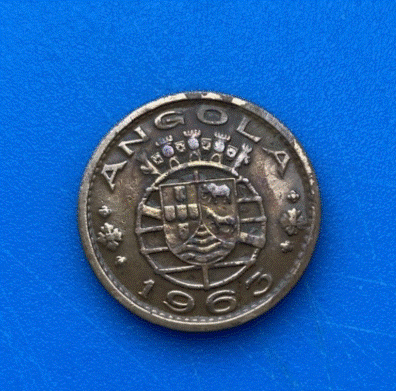  Angola 1 Escudo 1962 Portugal Kolonie  Bronze Münze   