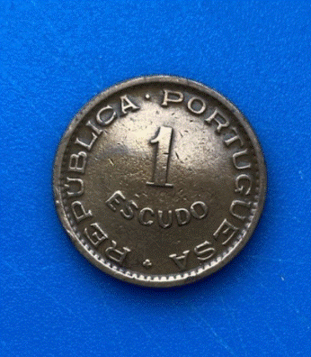  Angola 1 Escudo 1962 Portugal Kolonie  Bronze Münze   