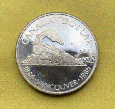  SILBER - 1 Dollar  1986 Vancouver | 100 Jahre Vancouver   