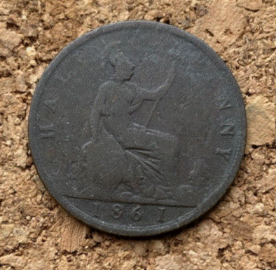 Großbritannien 1/2 Penny 1861 | Königin Victoria   