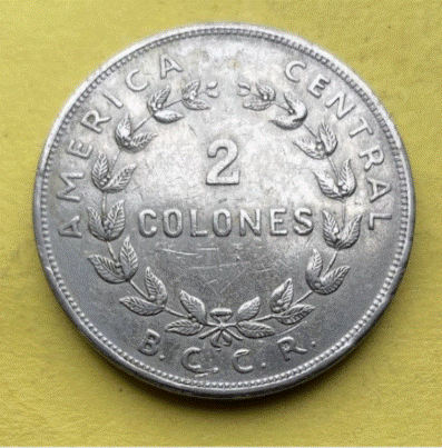 Costa Rica 2 Colones  1954 | AMERICA CENTRAL   