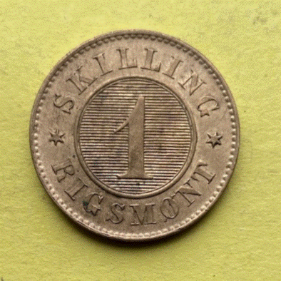 BRONZE - Dänemark 1 Skilling R.M.  1856 | Friedrich VII.   