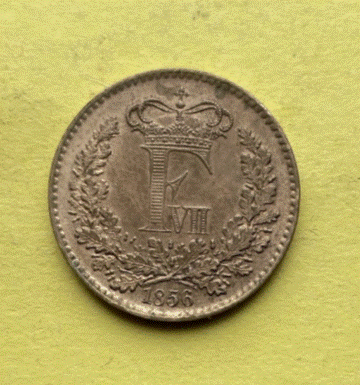  BRONZE - Dänemark 1 Skilling R.M.  1856 | Friedrich VII.   