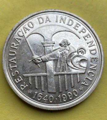  SILBER - Portugal 100 Escudos  1990 Unabhängigkeit Portugals | .925 Sterling   