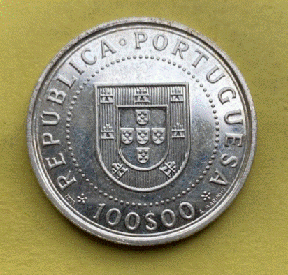  SILBER - Portugal 100 Escudos  1990 Unabhängigkeit Portugals | .925 Sterling   