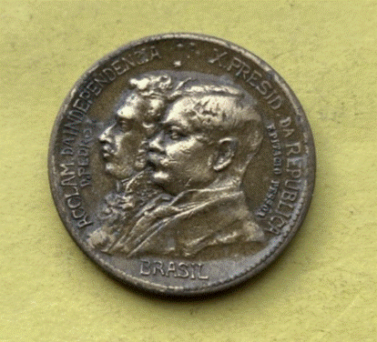  Brasilien 1000 Réis 1922Unabhängigkeit von Brasilien   