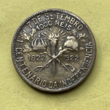  Brasilien 1000 Réis 1922Unabhängigkeit von Brasilien   