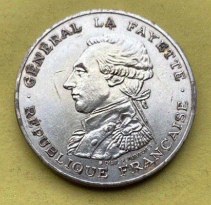  SILBER - Frankreich 100 Franken  1987 | Gilbert du Motier, Marquis de La Fayette   