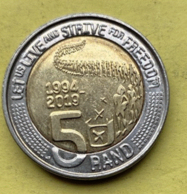  Südafrika 5 Rand  2019 demokratische Wahlen   