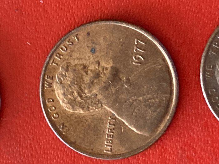  Münze Münzen Umlaufmünze USA 1 Cent 1977 ohne Münzzeichen   