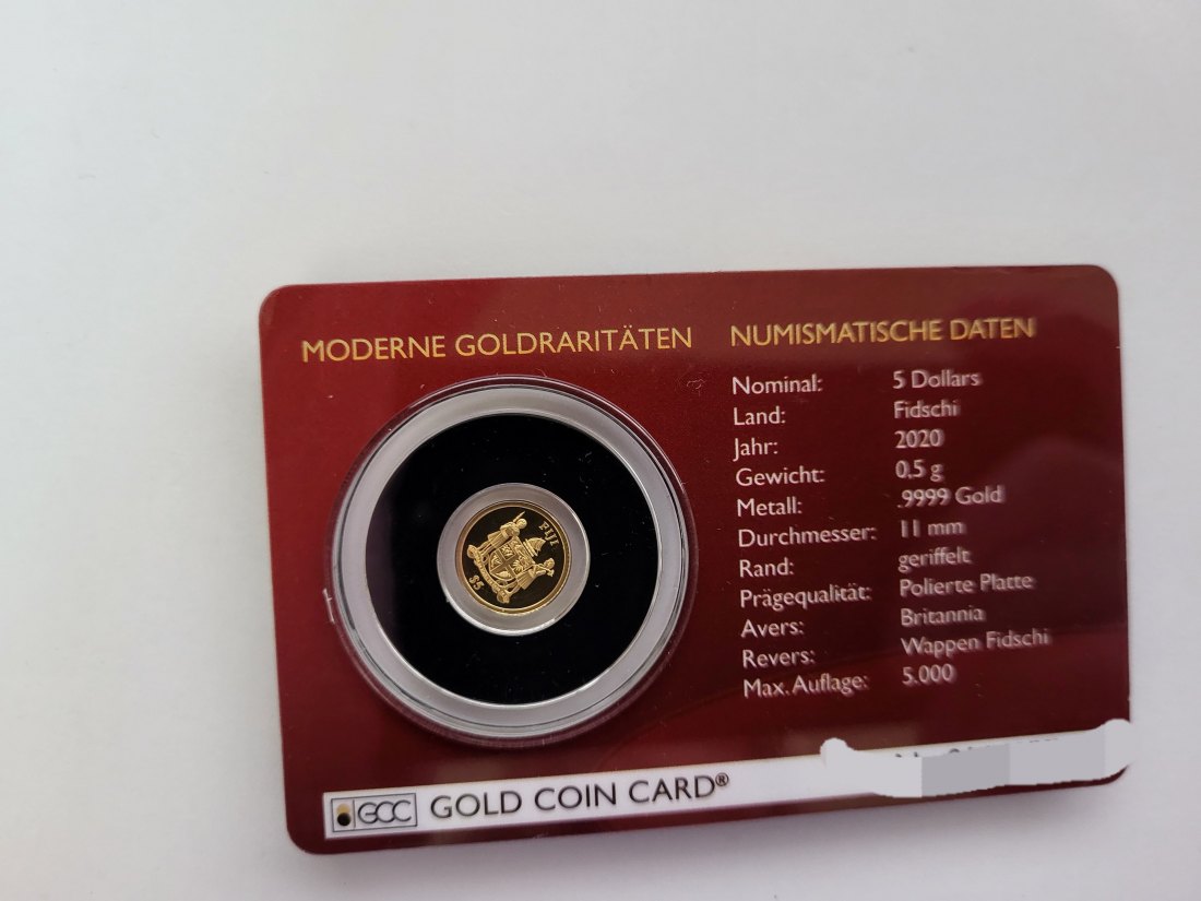  5 Dollar 2020 Britannia Goldmünze 0,5g 9999 Fiji Fidschi Spittalgold9800 (5525   