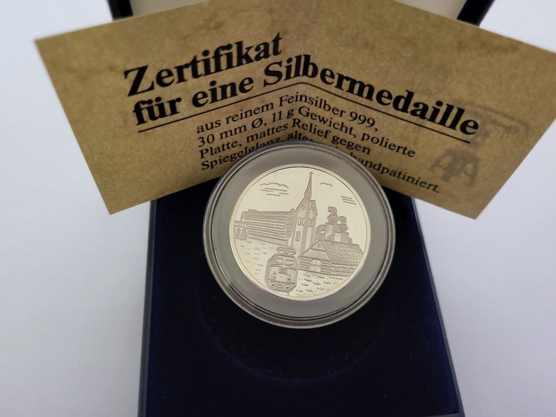  Silbermedaille Stadt Löhne 999/11g silber Deutschland Spittalgold9800 (3469)   