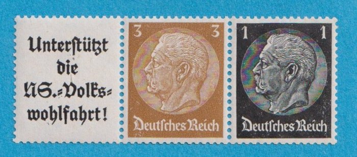 Deutsches Reich MH. Zusammendrucke Mi.A 8 b/513/512 Waagerecht W 76 Postfrisch