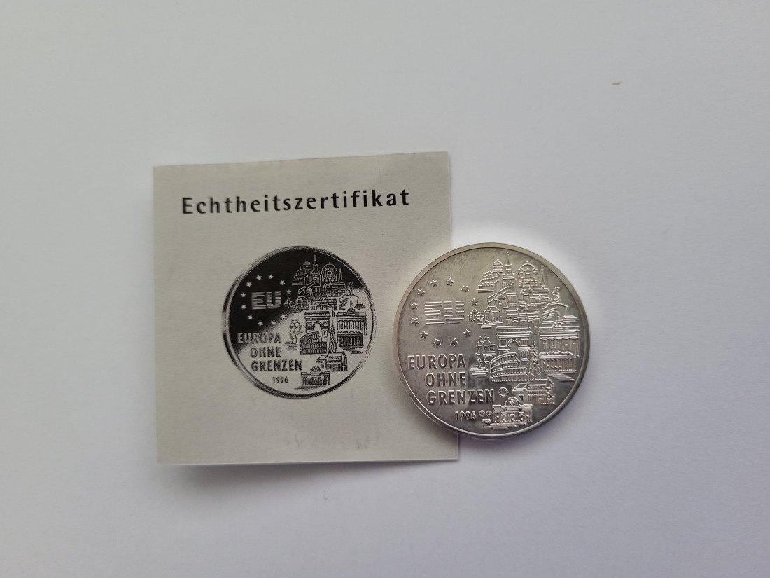  2 Euro 2096 Europa ohne Grenzen Silbermünze 925/10g Österreich Spittalgold9800 (3469)   