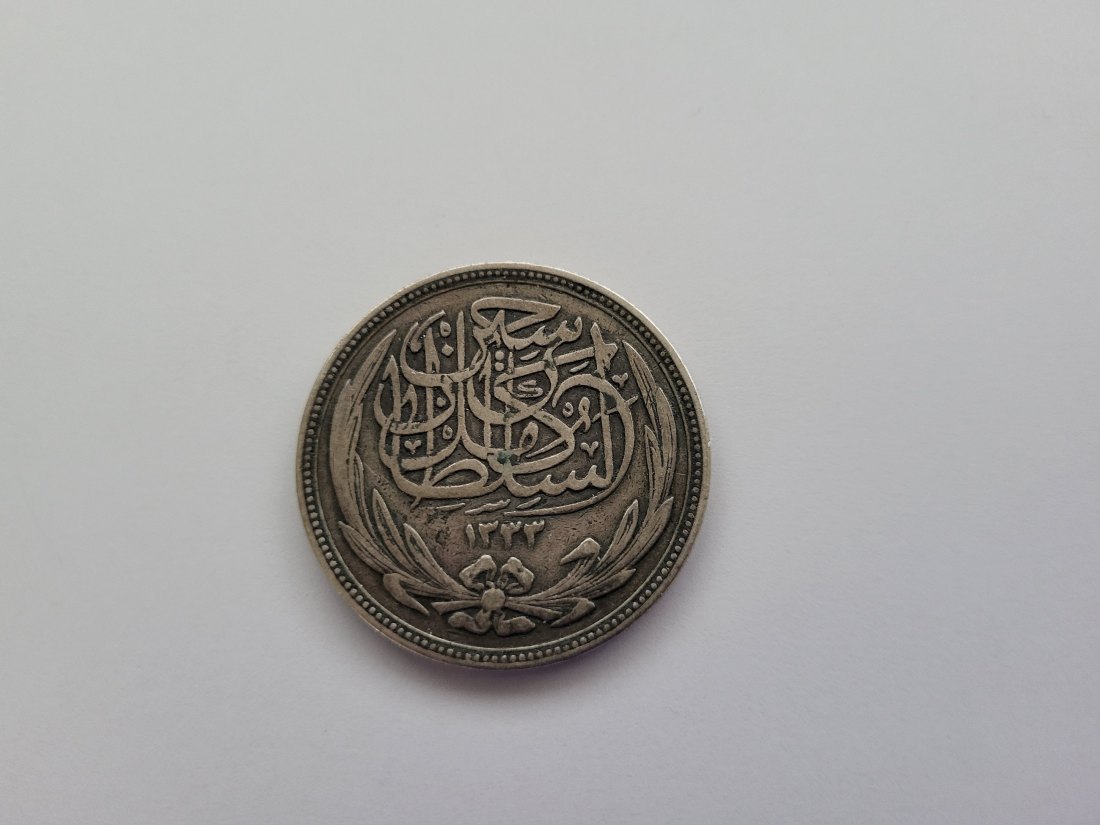  20 Piastres 1917 833/27,2g silber Ägypten Spittalgold9800 (3469)   