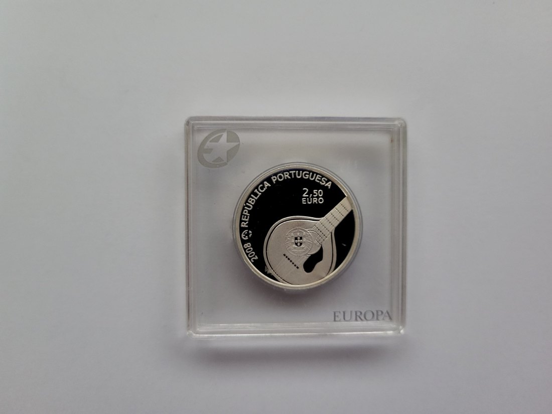  2,5 Euro 2008 Fado 925/11,8 g silber Portugal Spittalgold9800 (3469)   