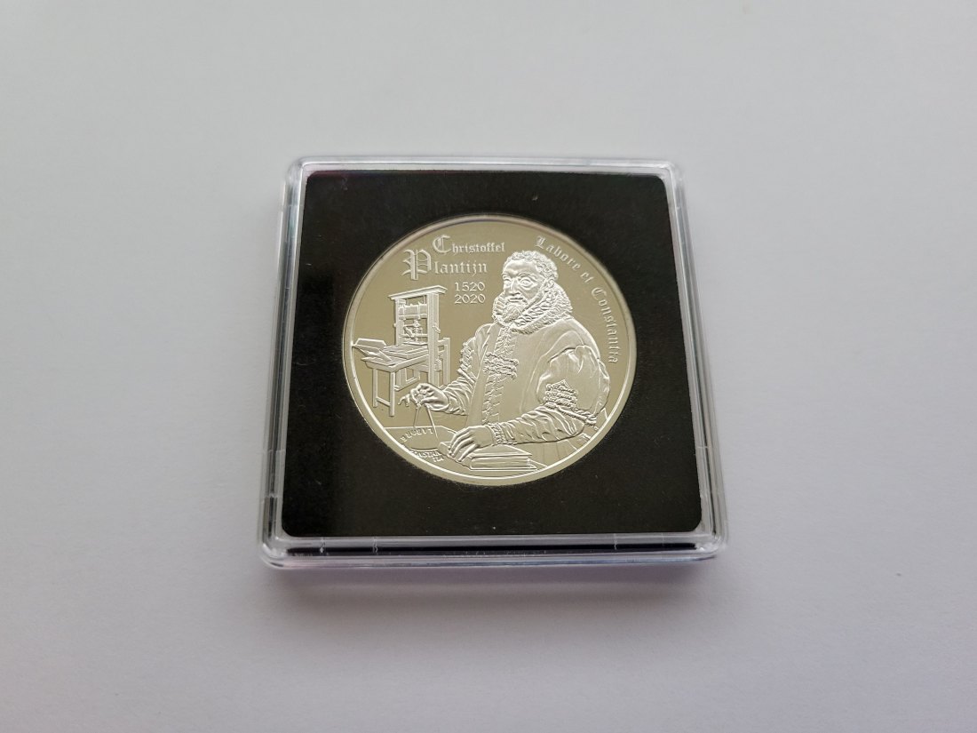  10 Euro 2020 Christophe Plantin 925/18,7 g silber Belgien Spittalgold9800 (3469)   