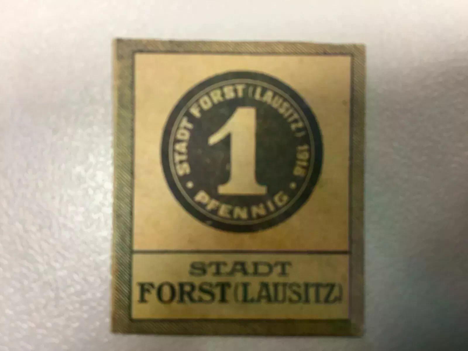  #L27 Notgeld 1 Pfennig Stadt Forst Lausitz Notgeldmarke 1918   