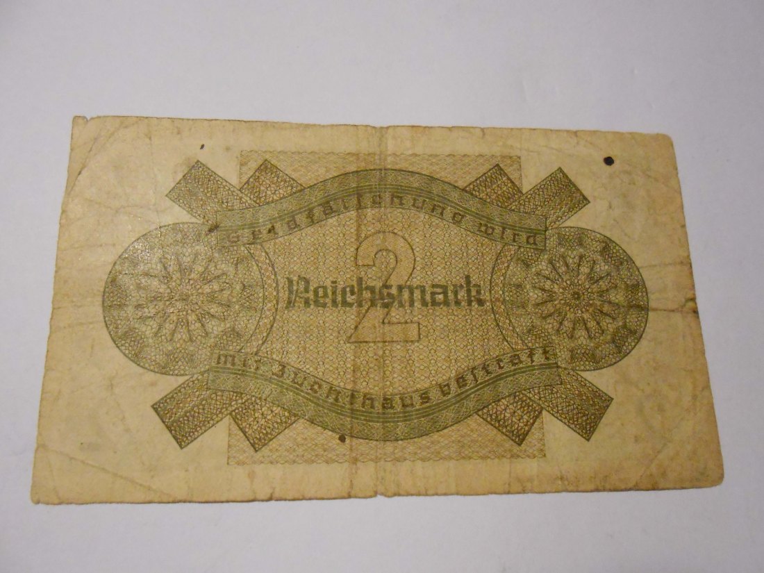  #L32 Zwei Reichsmark Reichskreditkassen o.D.Ro-552a), neu ZWK-3a) KN 7stellig G 3292953   