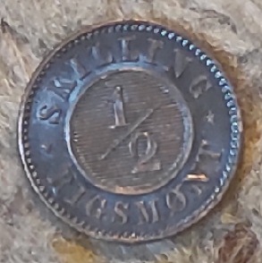  Dänemark 1/2 Skilling R.M. 1868   