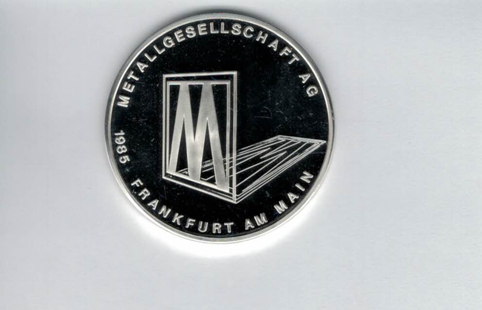  Silbermedaille 1985 Wilhelm Merton Gründer der Metall 999/19,9g Deutschland Spittalgold9800 (3469)   