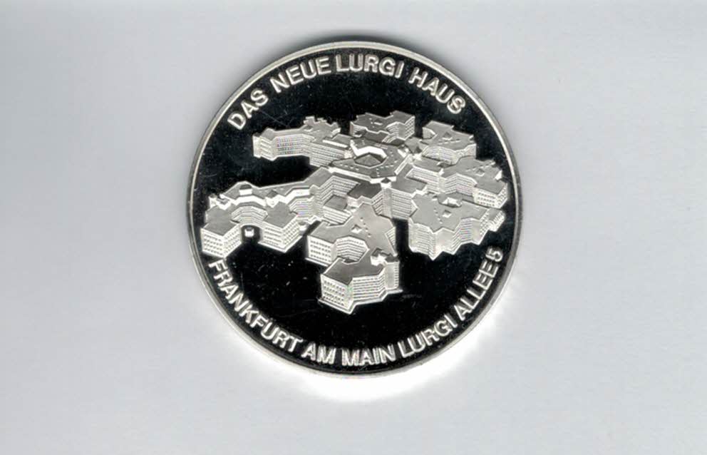  Silbermedaille 1987 Das neue Lurgi Haus Frankfurt 999/19,9g Deutschland Spittalgold9800 (3469)   