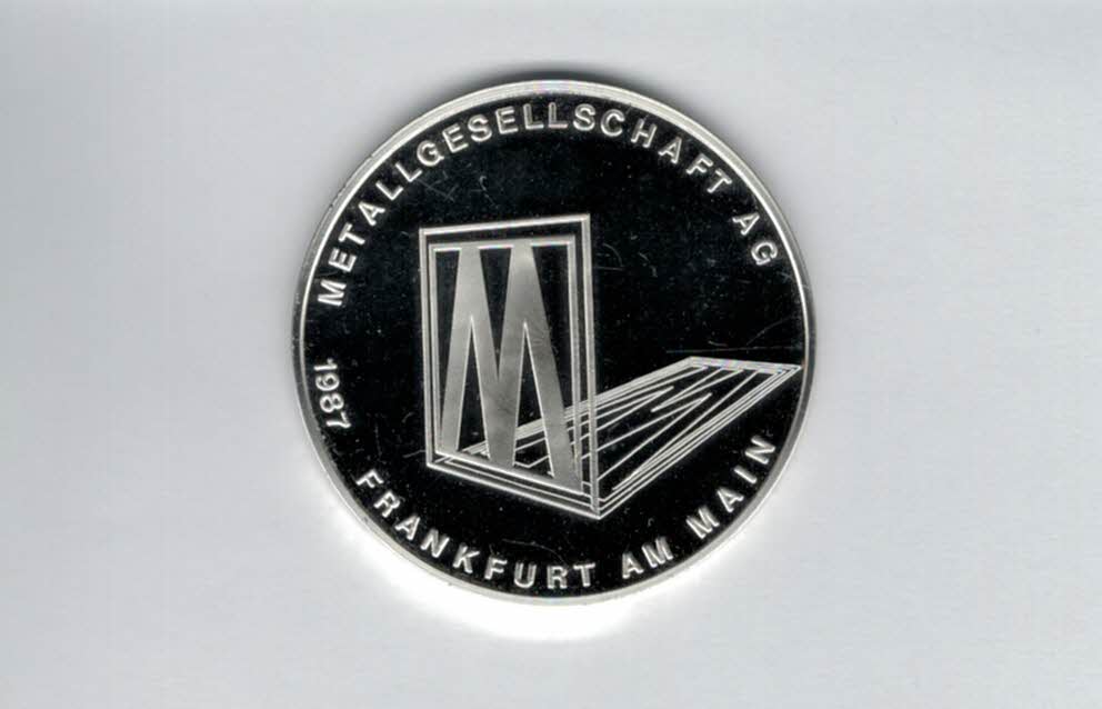  Silbermedaille 1987 Das neue Lurgi Haus Frankfurt 999/19,9g Deutschland Spittalgold9800 (3469)   