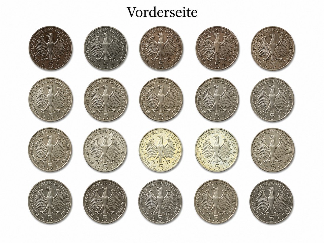  23*5 Deutsche Mark Gedenkmünzen BRD   