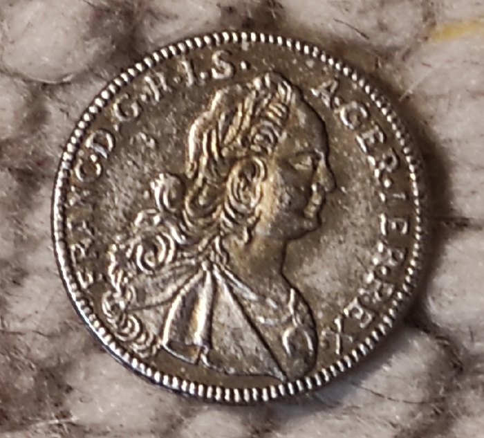  z65: Frankreich Jeton 1752 François I Reproduktion 1983, silberne Variante   