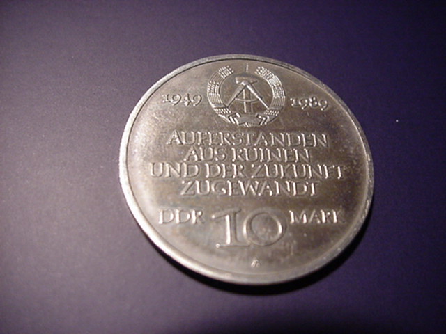  DDR 10 Mark 40 Jahre DDR 1989   