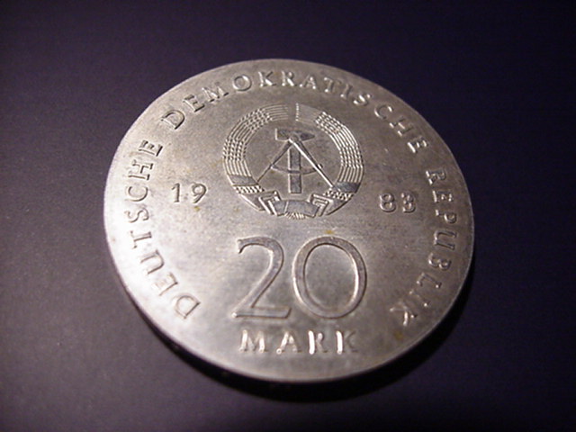  DDR 20 Mark Zum 500. Geb.von Martin Luther 1983   