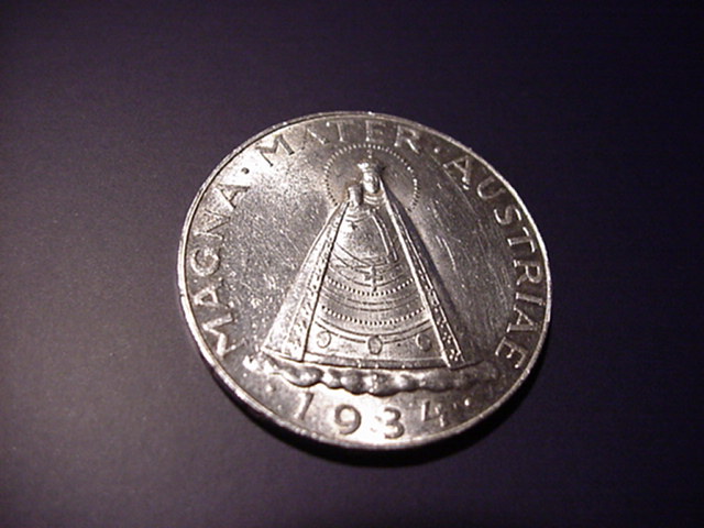  Österreich 5 Schilling Magna Mater 1934   