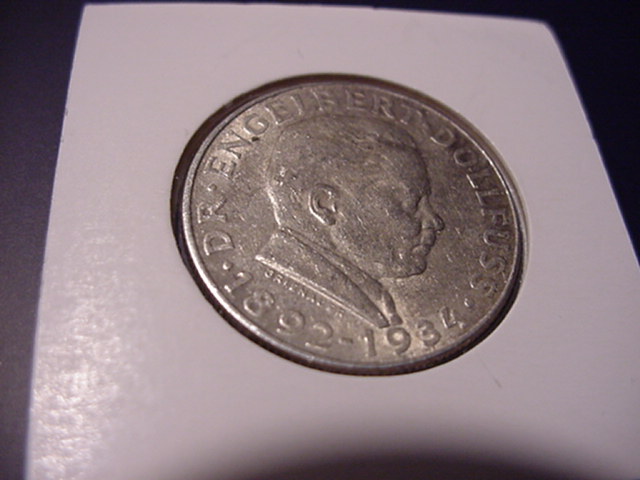  Österreich Erste Rep. 2 Schillng Dr. Engelbert Dollfuss 1934   