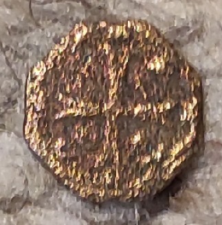  Augsburg 1 Heller 1748, Vorderseite stark abgegriffen   