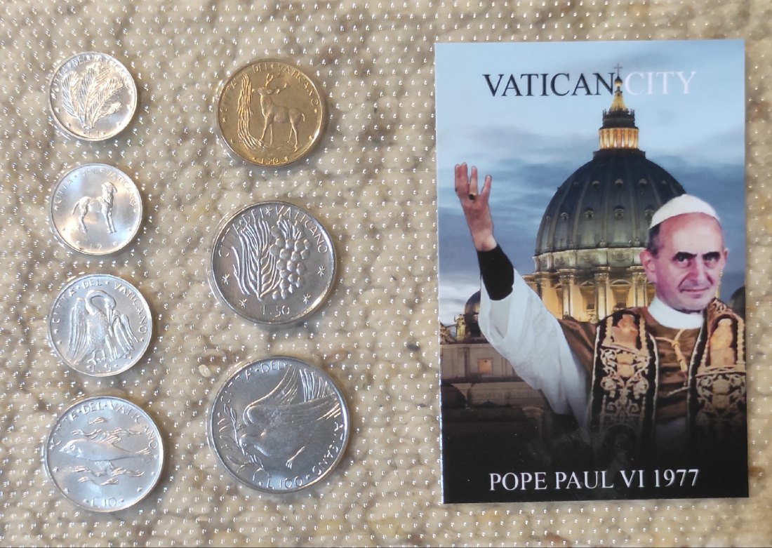  d033: Vatikan KMS 1977, Papst Pail VI.Original verschweißt   