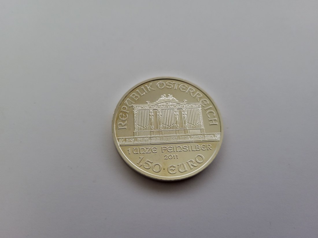  Philharmoniker 2011 1,50 Euro 1 Oz Flecken Silbermünzen Österreich Spittalgold9800 (1248   