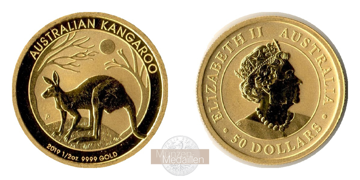 Australien MM-Frankfurt Feingold: 15,5g 50 Dollar 2019 Kangaroo