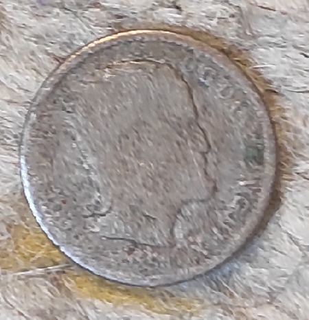  Dänemark 4 Skilling R.M. 1854, SILBER, Rückseite starker Abrieb   