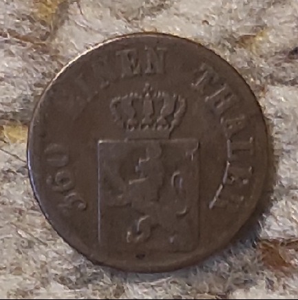  Hessen 1 Heller 1849, seltenster Jahrgang der Münze   