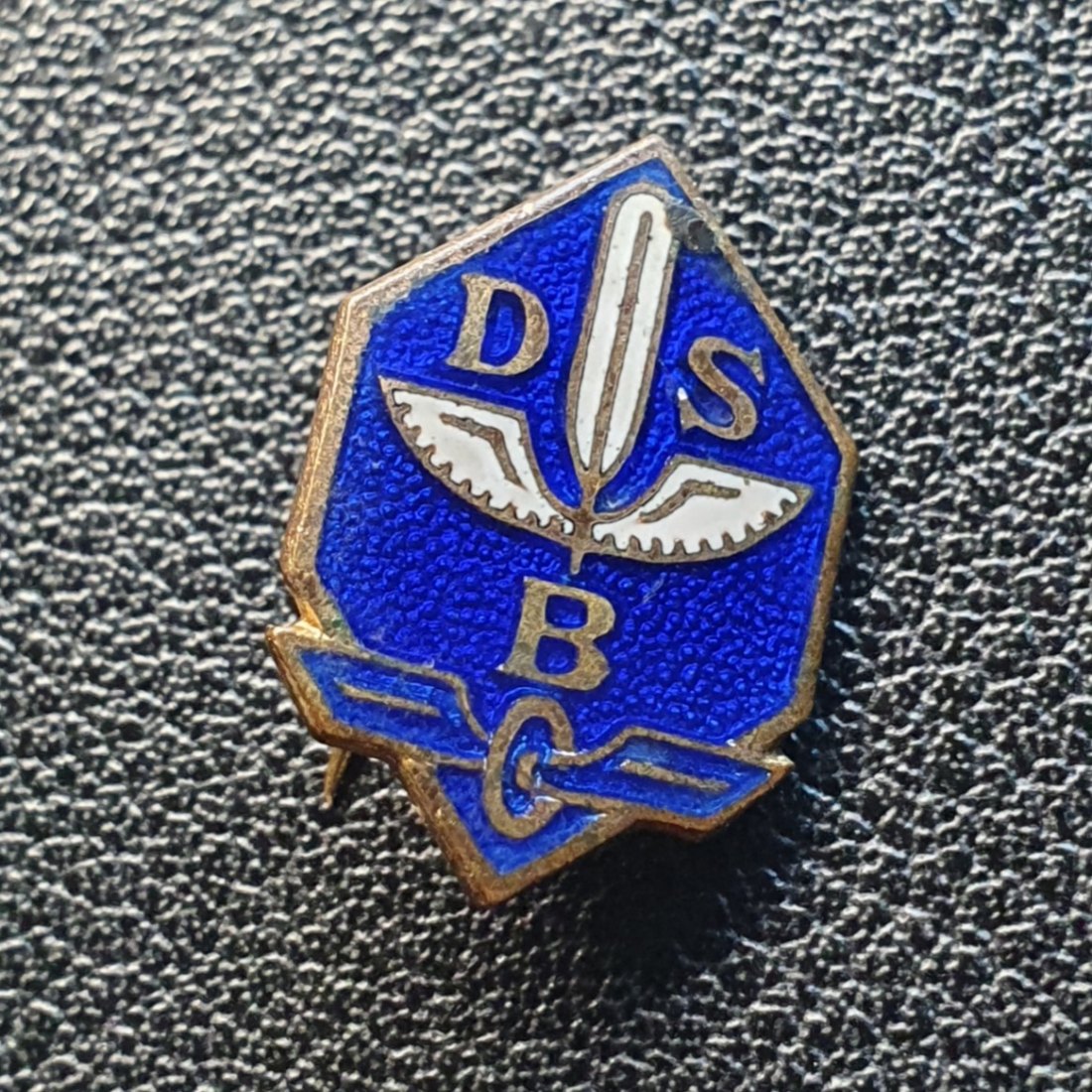  Abzeichen - Deutscher Stenographen Bund Eisenbahn Email Pin intakt   